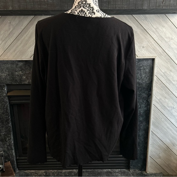 Josephine Chaus Lightweight Black XL Button Down Sweater - Picture 2 of 5